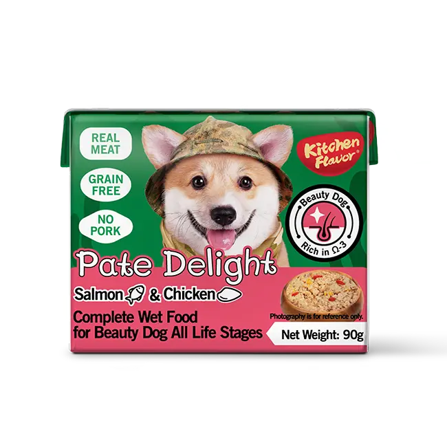 Kitchen Flavour Pate Delight for Beauty Dog with Salmon & Chicken All Life Stages 90gm